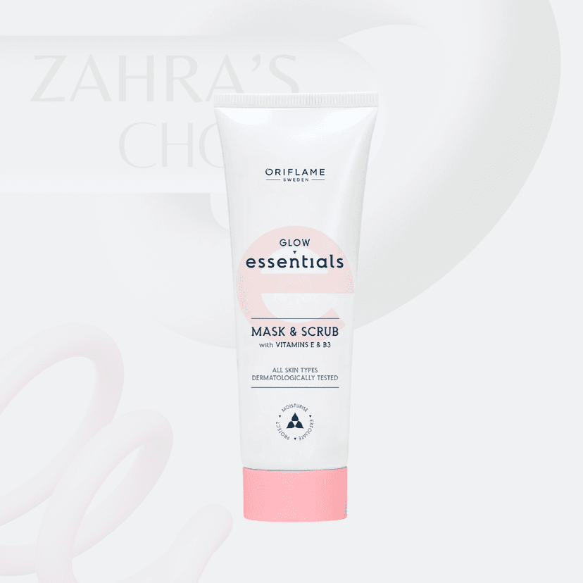 Oriflame Glow Essentials Mask & Scrub with Vitamins E & B3 - Detail View